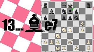 #21 Сицилианская защита за белых. Вариант Найдорфа 13...Сf8-е7 спокойная игра