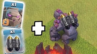 GOLEM + ROCKET COMBO!!!?JUMP SPELL CHALLENGE?Clash Of Clans