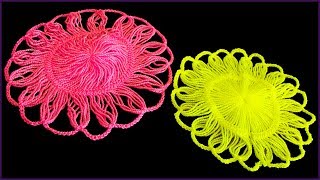 Мотив на вилке. Вязание мотива. Вязание на вилке. Мотив крючком. Часть 1. (crochet motif. P. 1)