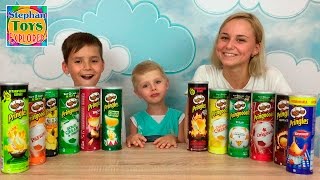Принглс челлендж угадываем чипсы 12 вкусов Pringles challenge guessing chips 12 flavors
