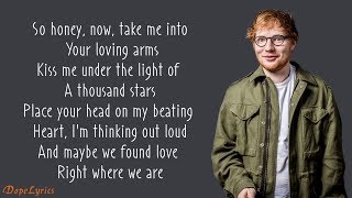 Ed Sheeran - Thinking Out Loud (Lyrics)