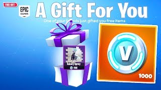 The NEW Fortnite GALAXY Bundle Spray with FREE VBUCKS..