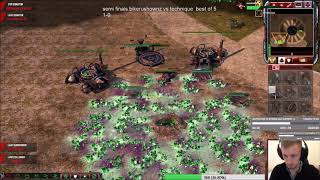 command & Conquer C&C3 Tiberium Wars 1vs1 - 100$ Tournament  semi finals   Bikerushownz vs technique