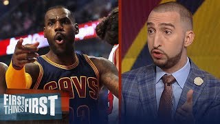King Slayers: Nick Wright on LeBron's Cavs losing to Lillard's Blazers | FIRST THINGS FIRST