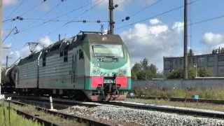Электровоз 2ЭС4к-001 с грузовым