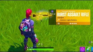 NEW LEGENDARY BURST ASSAULT RIFLE GAMEPLAY! NEW FORTNITE WEAPON! (NEW FORTNITE UPDATE)