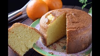 Bizcocho de naranja fácil y esponjoso