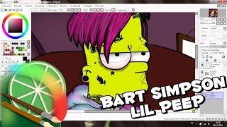 SpeedArt - Bart Simpson - Lil Peep | Paint Tool Sai