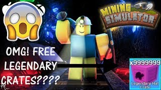 FREE LEGENDARY CRATES AND EGGS!-Roblox Mining Simulator Codes