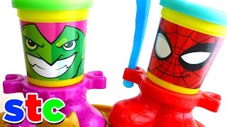 Play Doh Spiderman Green Goblin Can-Heads en Español