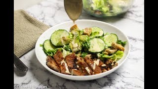 Pork Steak Salad & Creamy Red Wine Vinegar Recipe⎮Tasteeful Recipes