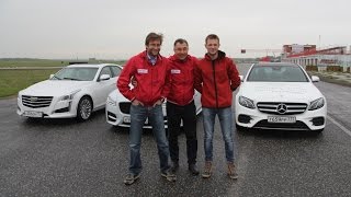 Тест Мерседес Е200 - Ягуар XF - Кадиллак CTS: гоним на выживание