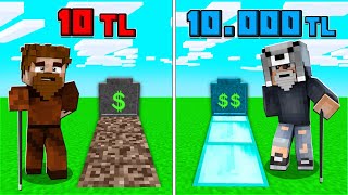 1 TL MEZAR VS 10.000 TL MEZAR! ? - Minecraft