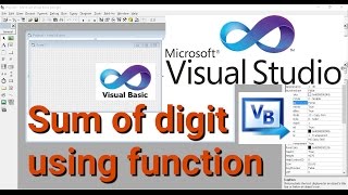 Sum of digit in microsoft visual basic using function  with example | | micrtosoft visual basic