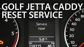 How to reset service interval in VW Golf Passat Jetta Caddy (MFD, MFA, oil change)