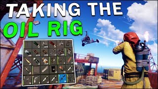 THE BATTLE FOR THE OIL RIG! - Rust Solo #4