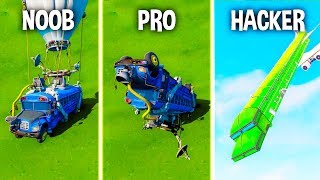 NOOB vs PRO vs HACKER - BATTLE BUS in Fortnite!