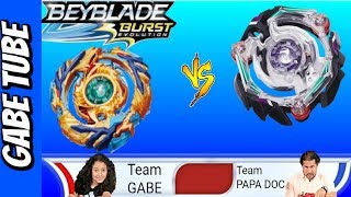 Top Toys FAFNIR F3 vs SATOMB S3 BURST EVOLUTION SWITCHSTRIKE BEYBLADE BATTLE EXTREME! Gabe Tube TV