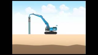 Работа вибропогружателя DAEDONG DPD 600T