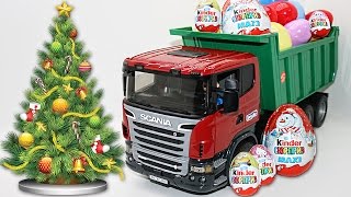 Грузовик с Киндер Сюрпризами - Новогодние сюрпризы Макси - Kinder Surprise Christmas toys