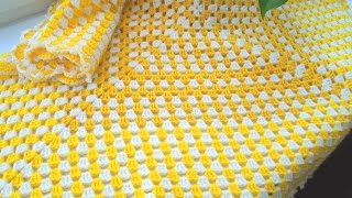 Простой плед крючком.How to crochet plaid.