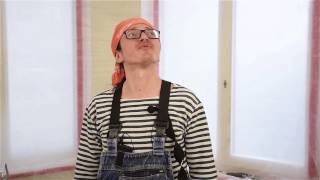 Клеим стеклохолст прямо на шпаклевку