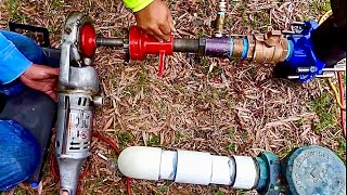 How to Hot Tapping wet Tapp water Pipes Como agujerar tubos de agua bajo presión (El Chano Jose)