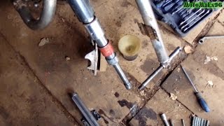 Передняя вилка ремонт,замена масла мотоцикла Иж,Ява,Минск,Восход!