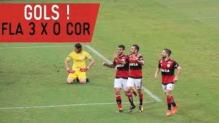 Gols! Flamengo 3 x 0 Corinthians