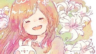 【イラストメイキング】10/8の誕生花ダイヤモンドリリー(また会う日を楽しみに) / Photoshop