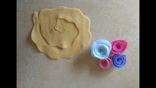 Как сделать розы из фетра