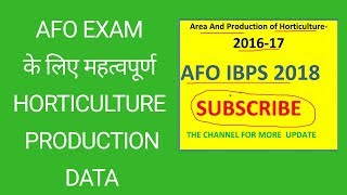 LATEST HORTICULTURE PRODUCTION DATA 2016-17