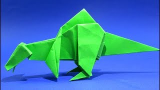 Как сделать динозавра из бумаги. Оригами динозавр - Спинозавр