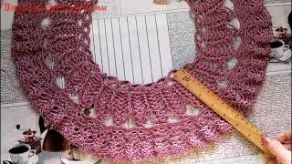 Блуза из шелка крючком Часть 2 2   кокетка ряды 14 по 18