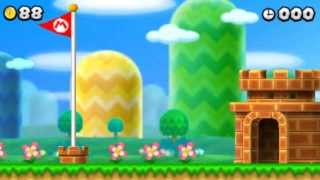 New Super Mario Bros. 2 - 100% Walkthrough - Intro & World 1 (All Star Coins & Secret Exits)