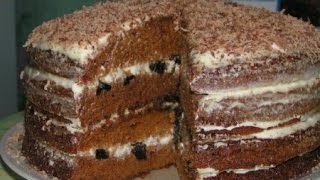 Медовый торт с черносливом
