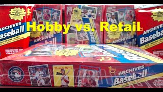 2019 Topps Archives Hobby vs. Retail 1 Hobby Box vs. 3 Blaster Boxes & 4 Value Packs