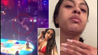Stripper falls 15 feet from a stripper pole and keeps dancing like nothing happened. #Mambamentality