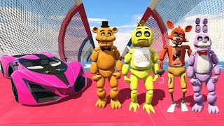 ANIMATRONICS STUNT ON WORLD'S BIGGEST RAMP IN HISTORY! (GTA 5 Mods FNAF Funny Moments)