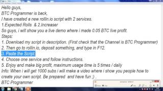 Rollin.io Script | Live Proof 0.05 BTC