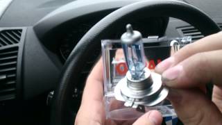 OSRAM COOL BLUE INTENSE H7 (unpacking/compared)