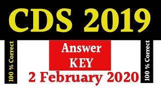 CDS 1 2020 GS Answer Keys | CDS 1 2020 GK Answer Key - 1 | CDS 1 2020 Answer Key Analysis