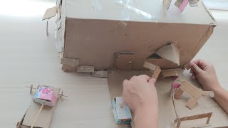 Самоделки от Лёвы и Алёны - дом, конь, скамейка и многое другое из картона Поделки из картона