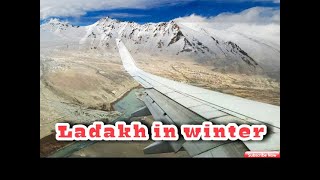 Ladakh flight view from Delhi to Leh (Beautiful) || Winter season #Spicejet Beautiful.
