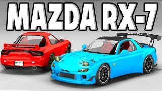 LEGENDARY Mazda RX-7 Car Mod! CRAZY CRASHES! - BeamNG Drive Car Mods