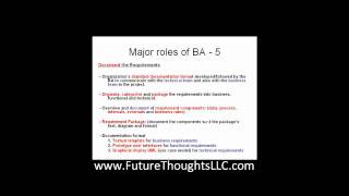 Business Analyst responsibilities - Documenting Requirements