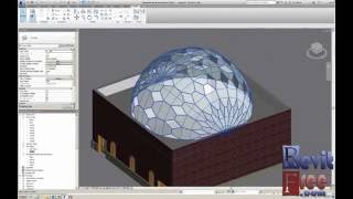 How to make dome curtain roof and dome glass in revit