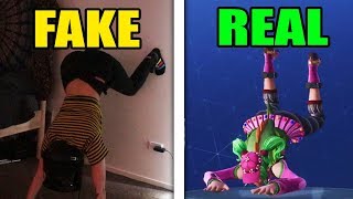 FAKE or REAL (leg trackers) FORTNITE DANCES in VRCHAT