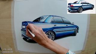 как нарисовать mitsubishi