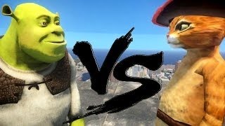 SHREK VS Puss in Boots EPIC BATTLE